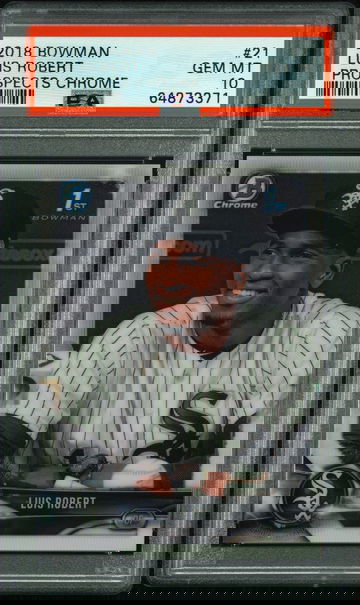 💎🔥 2018 Bowman Chrome Prospects #BCP21 LUIS ROBERT PSA 10 GEM MINT ⚾️👻 1ST 🦖