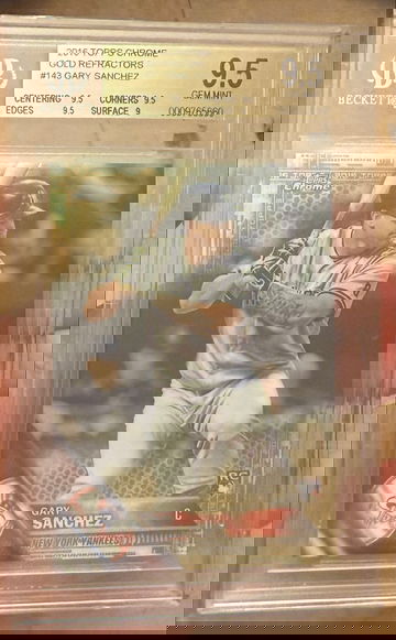 2016 Topps Chrome Gary Sanchez Rookie Gold Refractor /50 BGS 9.5