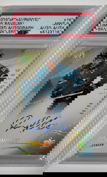 2015 SP Authentic Limited Auto 99/99 Joe Pavelski PSA 9/Auth Authentic 