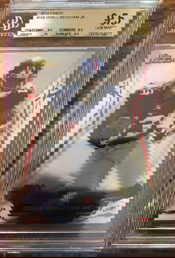 2014 FINEST ODELL BECKHAM JR. ROOKIE RC BGS 9.5 TRUE GEM+