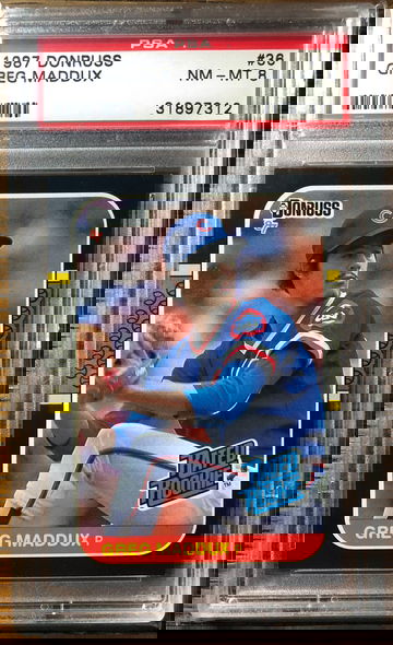 1987 Donruss Greg Maddux PSA 8