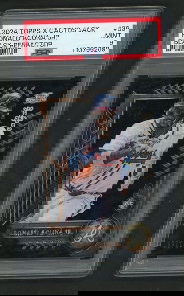 2024 Topps x Cactus Jack Black Refractor Ronald Acuna Jr. #36 /10 PSA 9