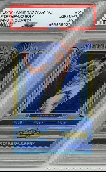 2019 PANINI CONTENDERS OPTIC WINNING TICKETS STEPHEN CURRY CARD PSA 10 LOW POP