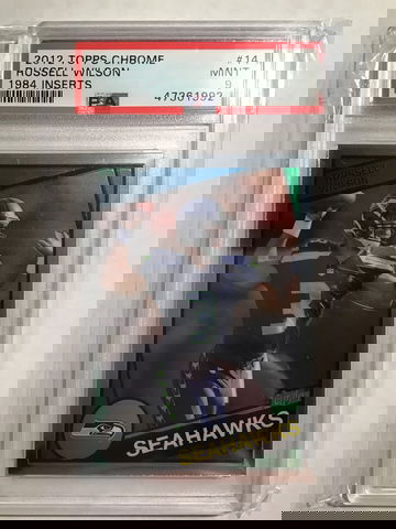 2012 Topps Chrome RUSSELL WILSON 1984 inserts PSA 9