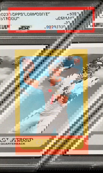 CJ Stroud 2023 Topps Heritage NFL #352 Rookie Football Card PSA 10 Gem Mint