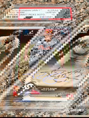 2018 Bowman Draft Chrome Draft Picks Alec Bohm PSA 10 GEM MT