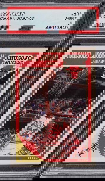 1989 FLEER BASKETBALL MICHAEL JORDAN #21 PSA 9 MINT