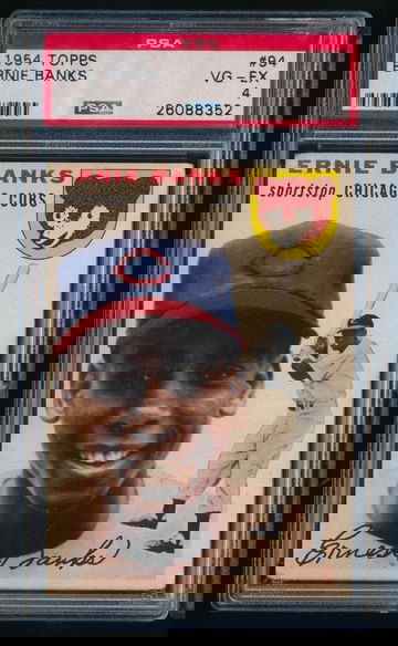1954 Topps #94, Ernie Banks PSA 4 VGEX