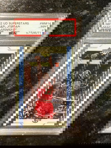 2002 UD Superstars Magic Moments Michael Jordan #MM14 PSA 9