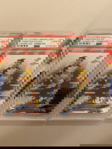  CHRISTIAN PULISIC 2017 Topps Chrome UEFA Champion League Dribbling PSA 10 Lot (2)
