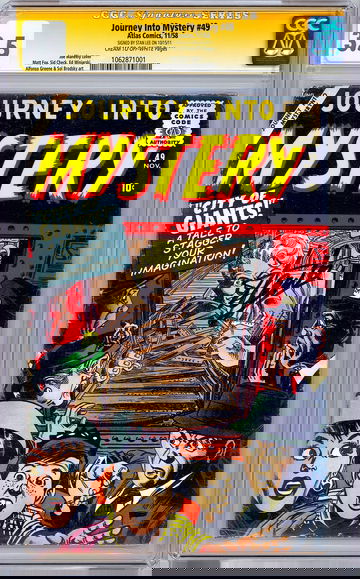 JOURNEY INTO MYSTERY #49 CGC-SS 3.5 SIGNED BY MARVEL LEGEND STAN LEE ATLAS 1958