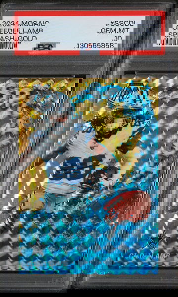 2024 Panini Mosaic Splash Gold Ceedee Lamb #SSCDL /10 PSA 10