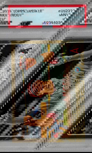 2015 Topps Update Mike Trout GOLD PSA 9