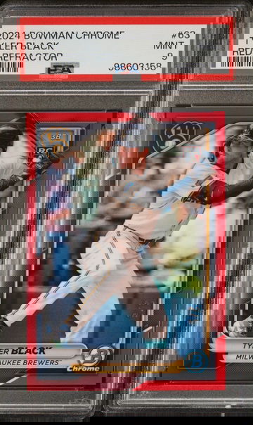 2024 Bowman Chrome Red Refractor Tyler Black #63 /5 PSA 9