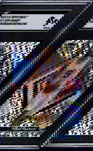 2023-24 Topps Finest Checkerboard Refractor Tony Parker #261 SGC 9