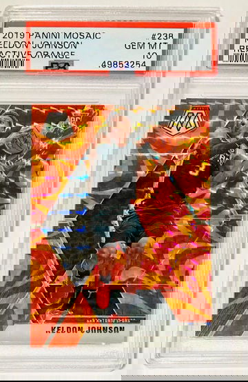Keldon Johnson 2019 Panini Mosiac Reactive Orange Rookie RC #238 PSA 10 GEM MINT San Antonio Spurs