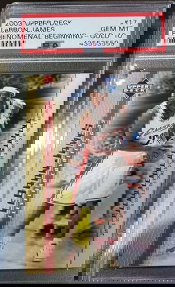 2003 upper Deck Lebron James Phenomenal Beginning GOLD PSA 10