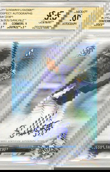 Jesus Sanchez 2017 Bowman Chrome Refractor RC Autograph /499 BGS 9.5 Gem Mint