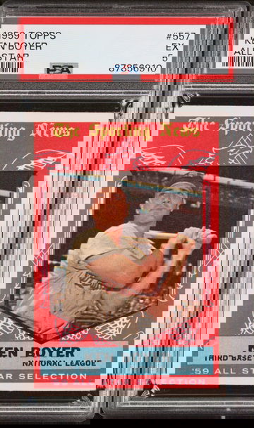 1959 Topps Baseball The Sporting News All-Star Ken Boyer #557 PSA 5