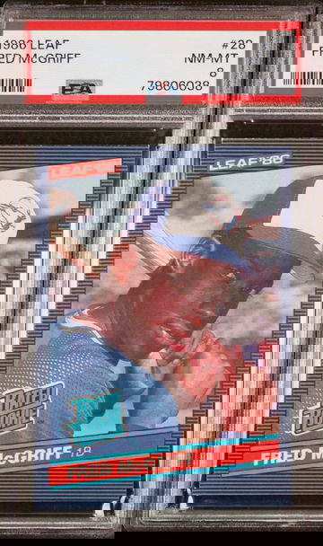 1986 Leaf Fred Mcgriff Rookie PSA 8