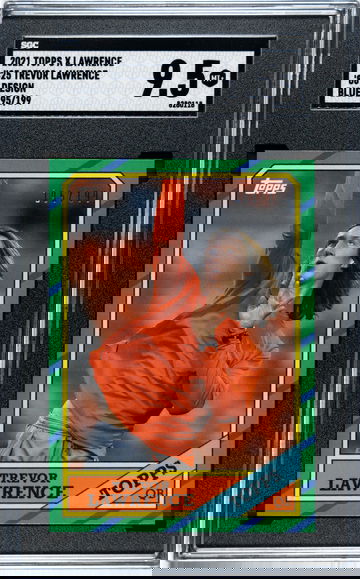 2021 Topps X Lawrence Trevor Lawrence '86 Design Blue /199 SGC 9.5