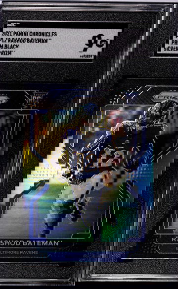 2021 Chronicles #PB-12 Rashod Bateman Prizm Black SGC 9