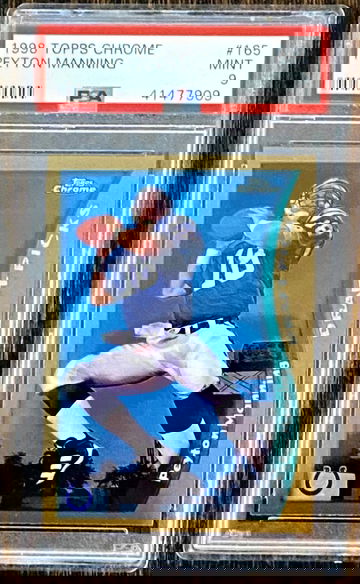 PSA 9 MINT 1998 Topps Chrome PEYTON MANNING ROOKIE Card RC #165 ~ Indianapolis Colts HOF