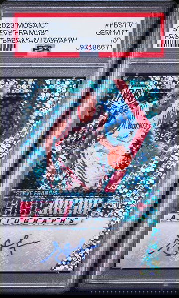 2023 Panini Mosaic Steve Francis Fast Break Auto PSA 10
