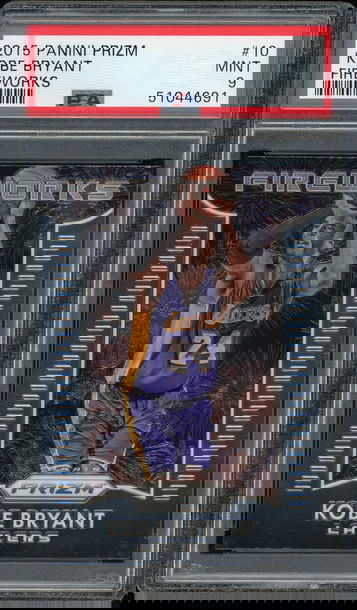 Kobe Bryant 2015/16 Panini Prizm Fireworks #10 PSA 9 MINT Lakers