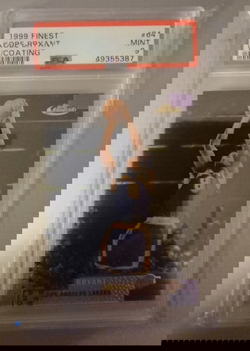 1999 Topps Finest W/Coating Kobe Bryant PSA 9