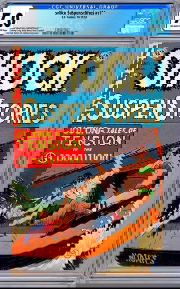 SHOCK SUSPENSTORIES #11 CGC 7.0 JOHNNY CRAIG BILL GAINES WALLY WOOD ART EC 1953