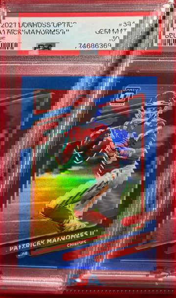 2021 Optic Blue Holo Patrick Mahomes #/179