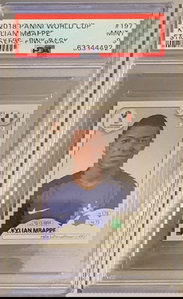 2018 Panini World Cup Stickers Kylian Mbappe Ultra Rare Pink Argentina PSA 9