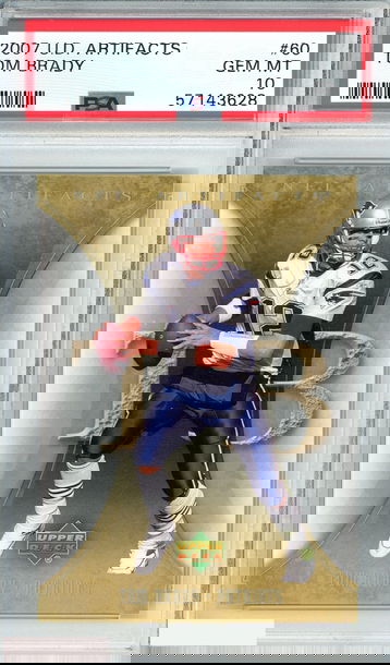 2007 UPPER DECK ARTIFACTS TOM BRADY #60 NEW ENGLAND PATRIOTS PSA 10 GEM MT