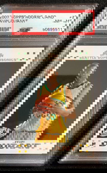 Kevin Durant 2007-08 Topps Rookie #2 RC NM-MT PSA 8