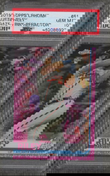 2019 Topps Chrome Pink Austin Riley PSA 10