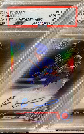 2017 Bowman Chrome Eloy Jimenez Auto REfractor /499 PSA 9