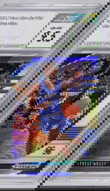 2019 Prizm Draft Picks Tyrese Maxey Rookie Card Silver Prizm Rookie Card CSG 9.5