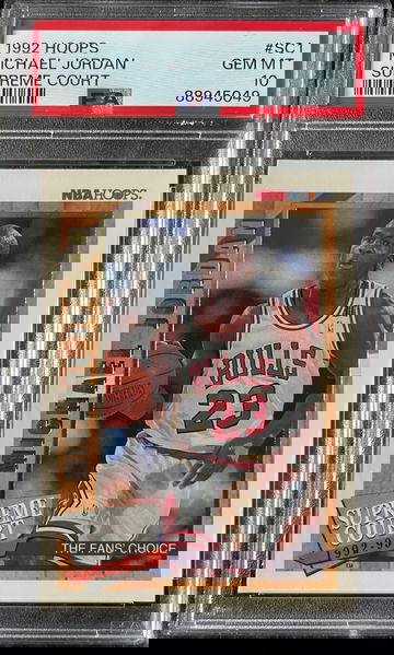 1992 HOOPS SUPREME COURT #SC1 MICHAEL JORDAN PSA 10 GEM MINT