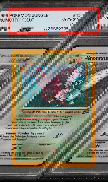 1999 Pokemon Jungle Holo Venomoth #13 PSA 4