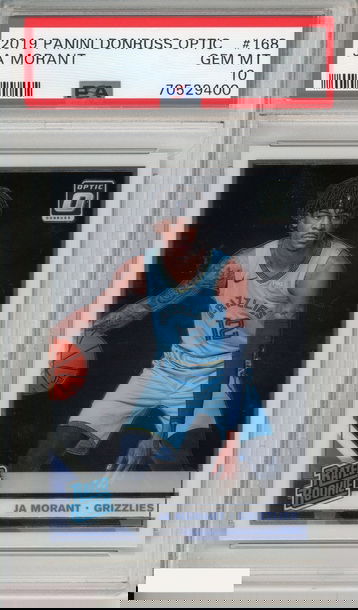 2019 PANINI DONRUSS OPTIC JA MORANT #168 ROOKIE GRIZZLIES RC PSA 10 GEM MT