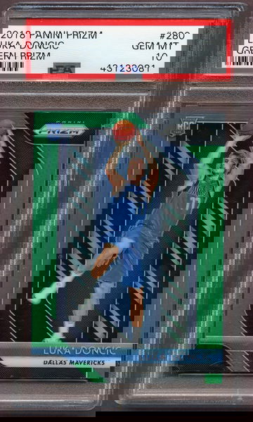 LUKA DONCIC 2018 PANINI PRIZM Green Rookie Refractor PSA 10 #280 GEM MINT