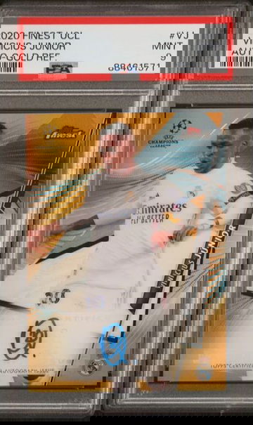 PSA 9 2020 Finest UCL Vinicius Jr. Gold Refractor #/50