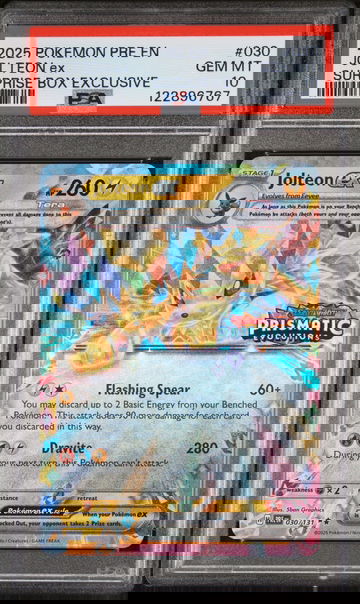 2025 Pokémon Scarlet & Violet Prismatic Evolutions Jolteon ex #030/131 PSA 10