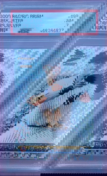 2000 PACIFIC PRISM DROPS SILVER DEREK JETER #99 PSA 7