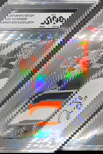 2020 Panini Spectra Joe Burrow RC Prizm RPA Rookie Patch AUTO 88/99 SGC 9/10