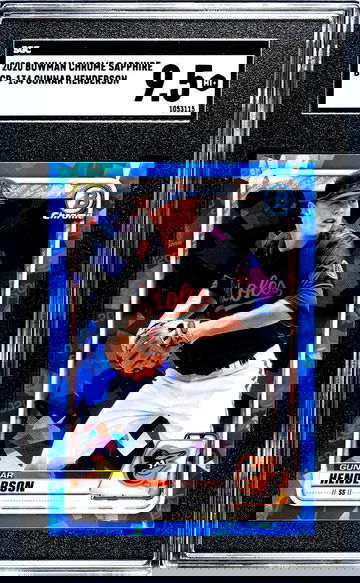 2020 Bowman Chrome Sapphire #BCP-134 Gunnar Henderson SGC 9.5