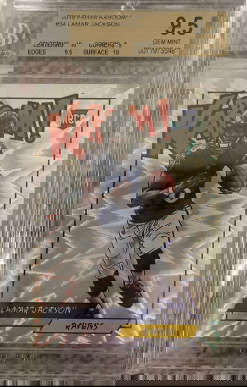 2018 Panini Prizm Kaboom Lamar Jackson Rookie BGS 9.5 Ravens SSP RC