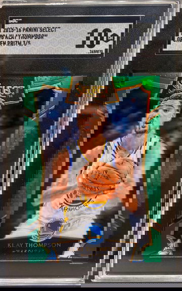 2015-16 Panini Prizm • Klay Thompson • Green Prizm 3/5 • SGC 10
