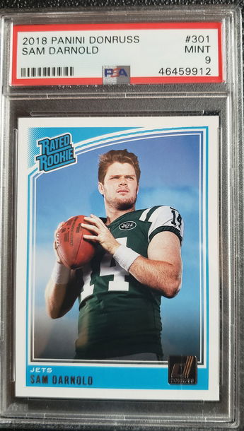 2018 Panini Donruss Sam Darnold 301 PSA 9